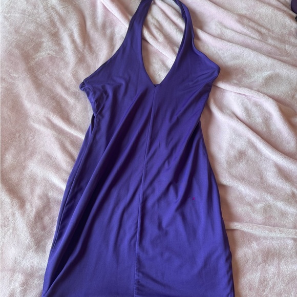 Fashion Nova Purple Halter Bodycon Mini Dress - Picture 5 of 6